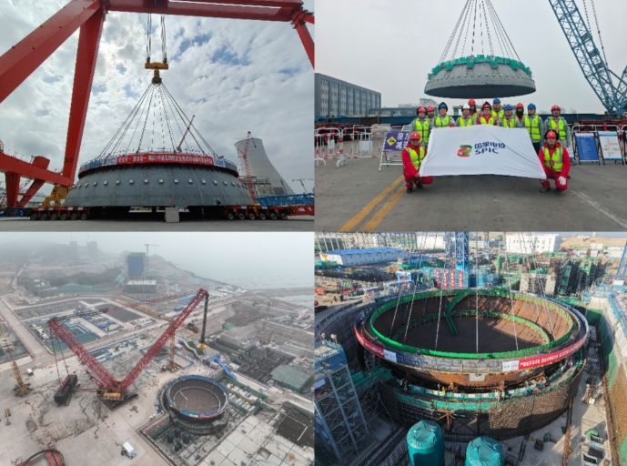 国核设备同步完成四大核电项目钢制安全壳吊装作业