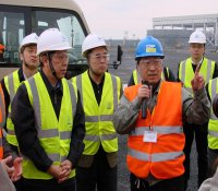 中核集团公司党组书记、总经理孙勤莅临三门核电施工工程总承包部指导工作