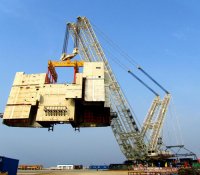 中核五公司海阳核电1#核岛CA01模块吊装成功