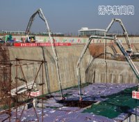 清华研发的高温气冷堆核电站示范工程核岛底板混凝土浇筑完成