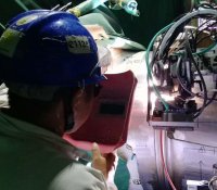 中核五公司承建的海外“华龙一号”卡拉奇核电3号机组主管道冷段焊接圆满完成